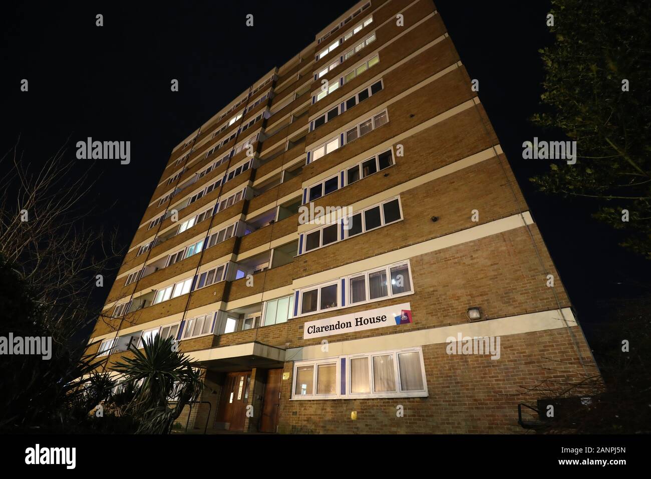 Clarendon House in Clarendon Road in Hove, East Sussex, after a woman