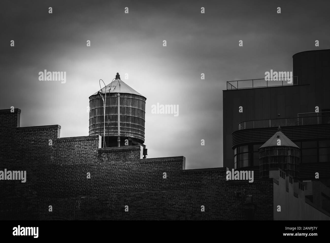 New York Water Tanks Stock Photo Alamy
