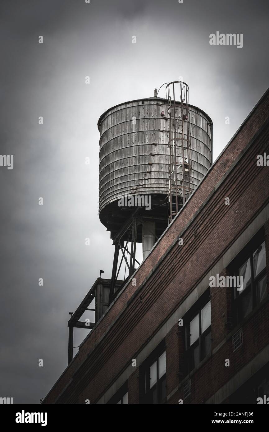 New York Water Tanks Stock Photo Alamy