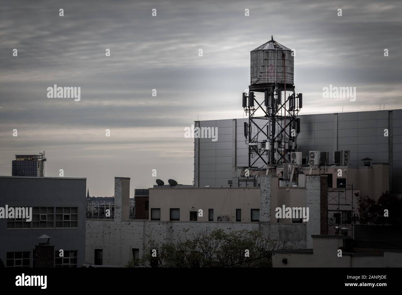 New York City Water tanks Stock Photo Alamy