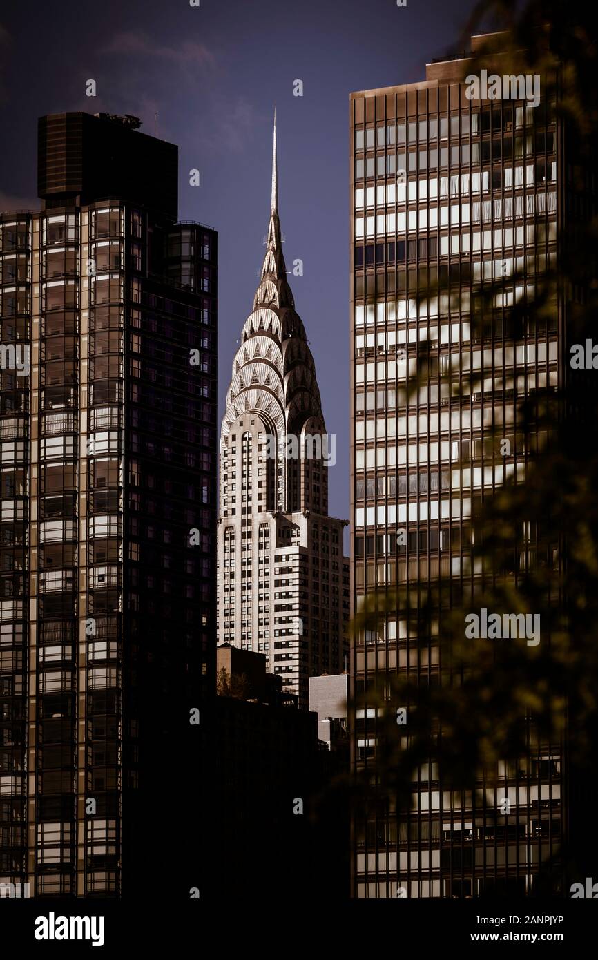 view from Roosevelt Island, New York Stock Photo