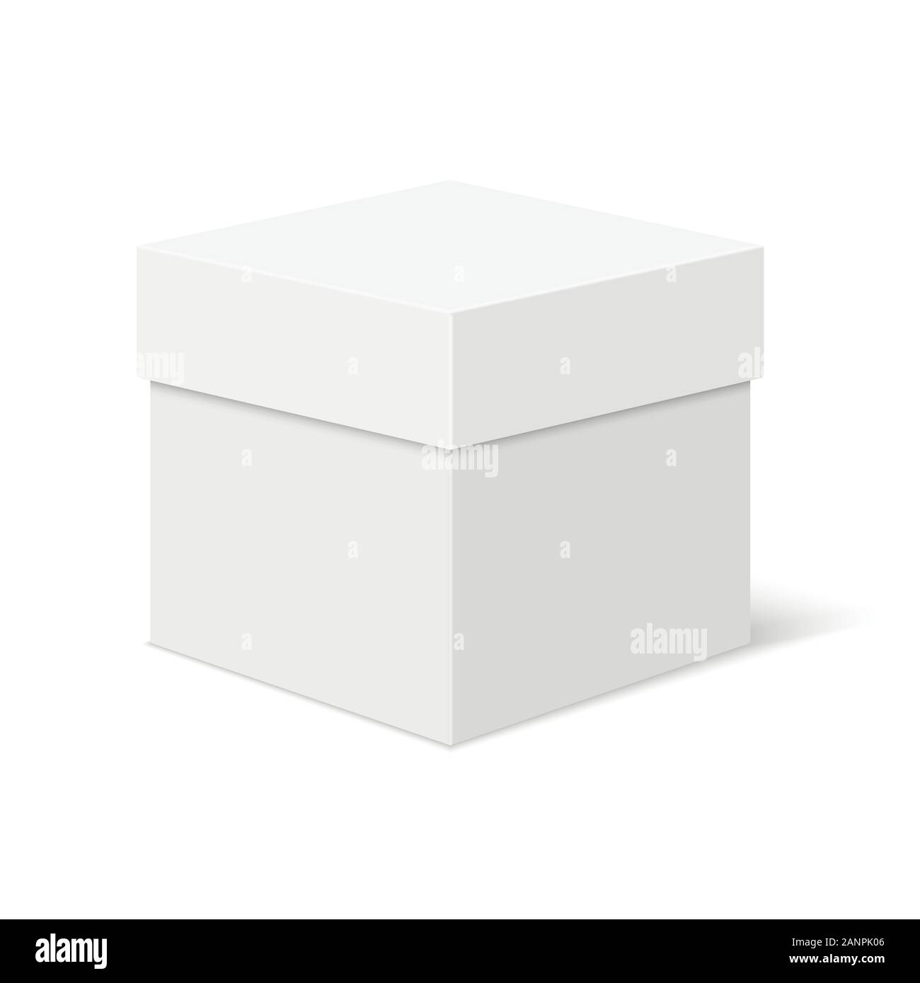 White square box mockup. Cardboard closed box, container, packaging Stock  Vector Image & Art - Alamy