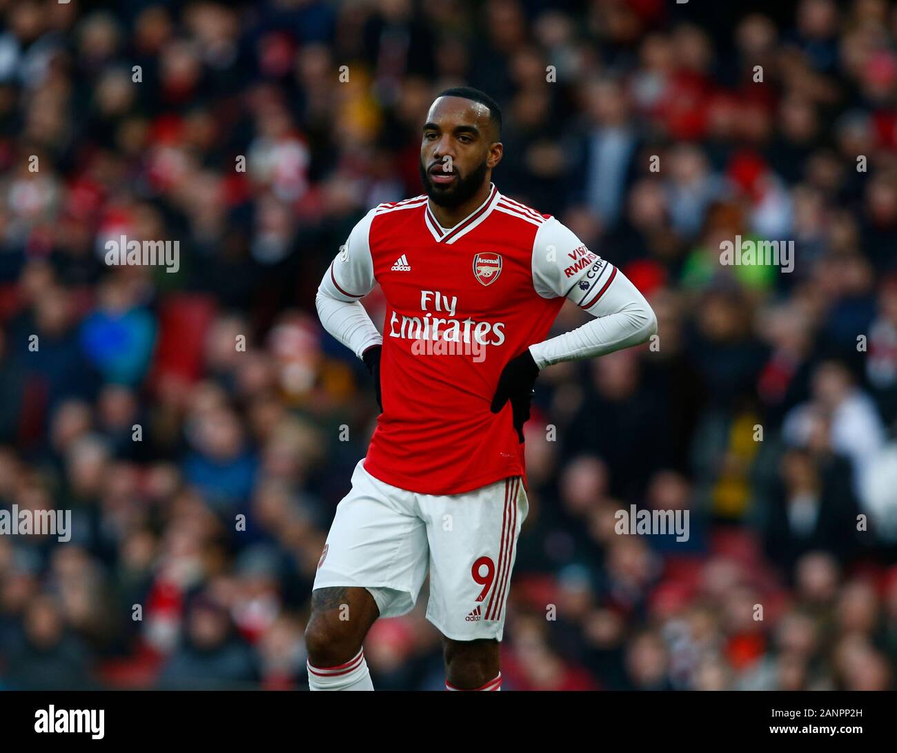 Alexandre Lacazette of Arsenal during English Premier League match between Arsenal and Sheffield United on January 18 2020 at The Emirates Stadium, London, England. Photo by AFS/Espa-Images) Stock Photo
