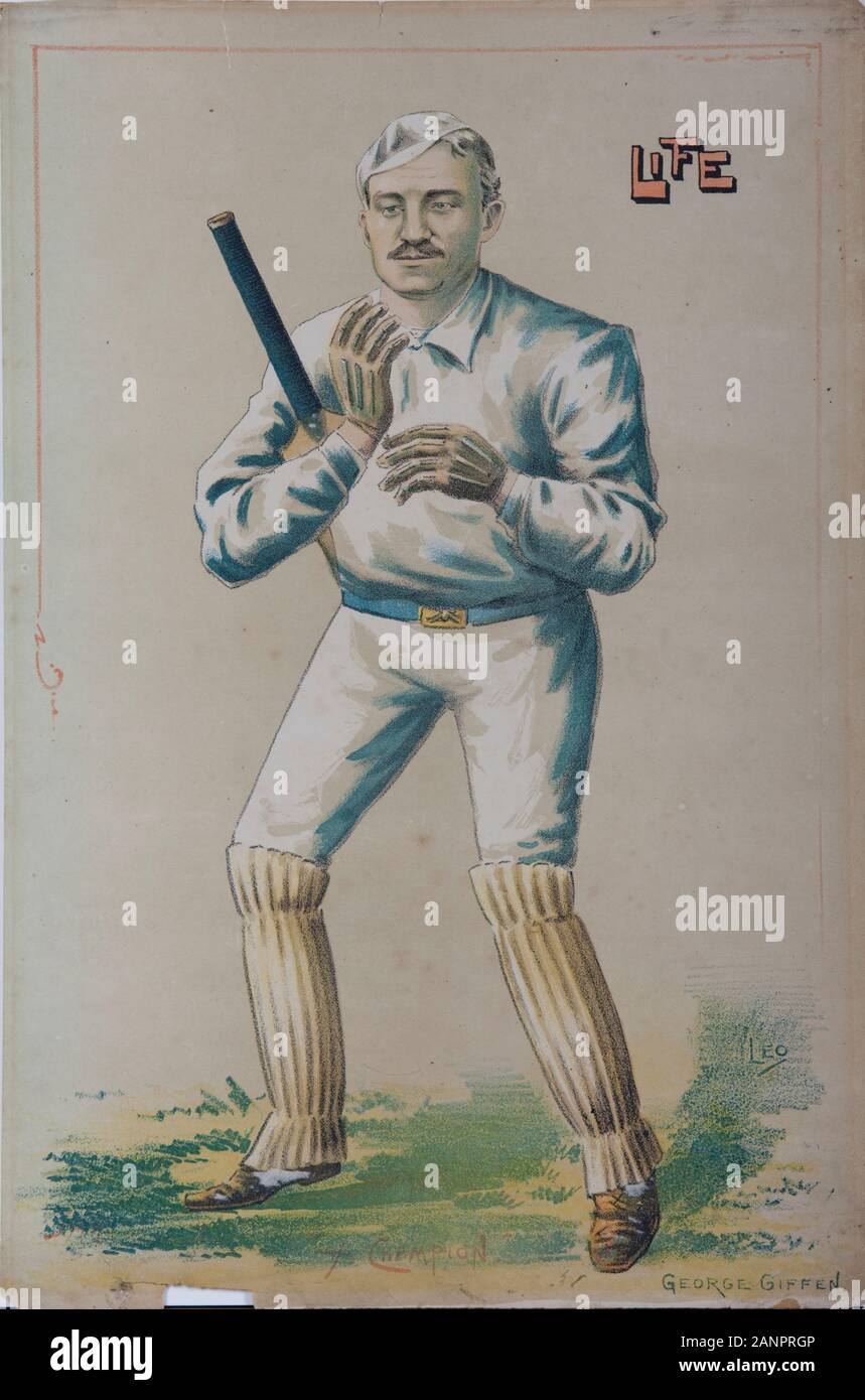 Illustration of George Giffen cricketer (1859-1927) Stock Photo