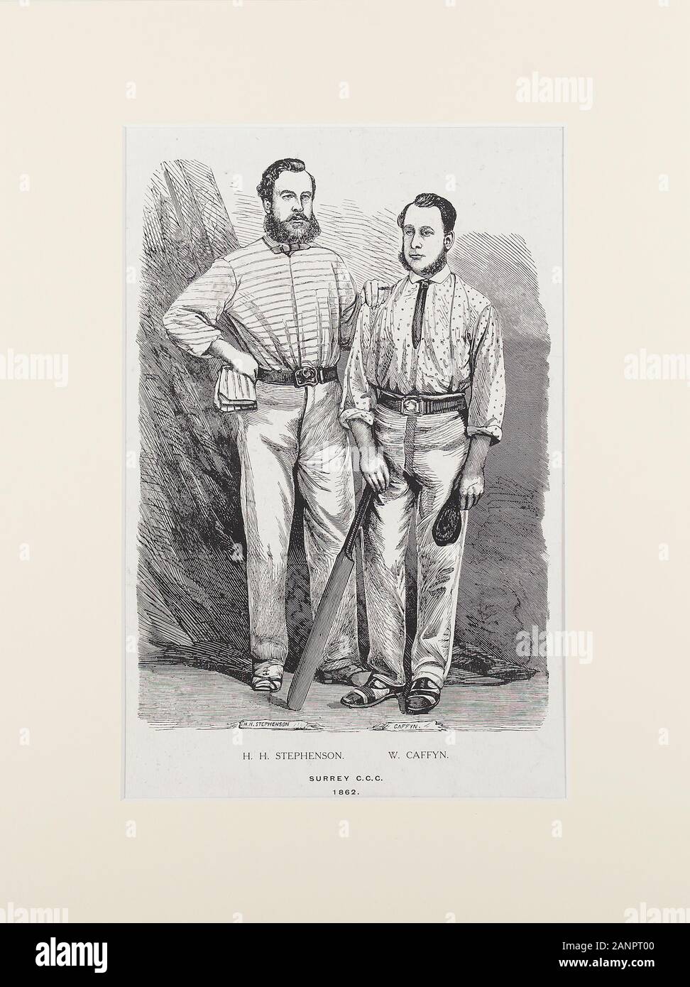 H. H. Stephenson and W. Caffyn Surrey c.c.c 1862 Stock Photo