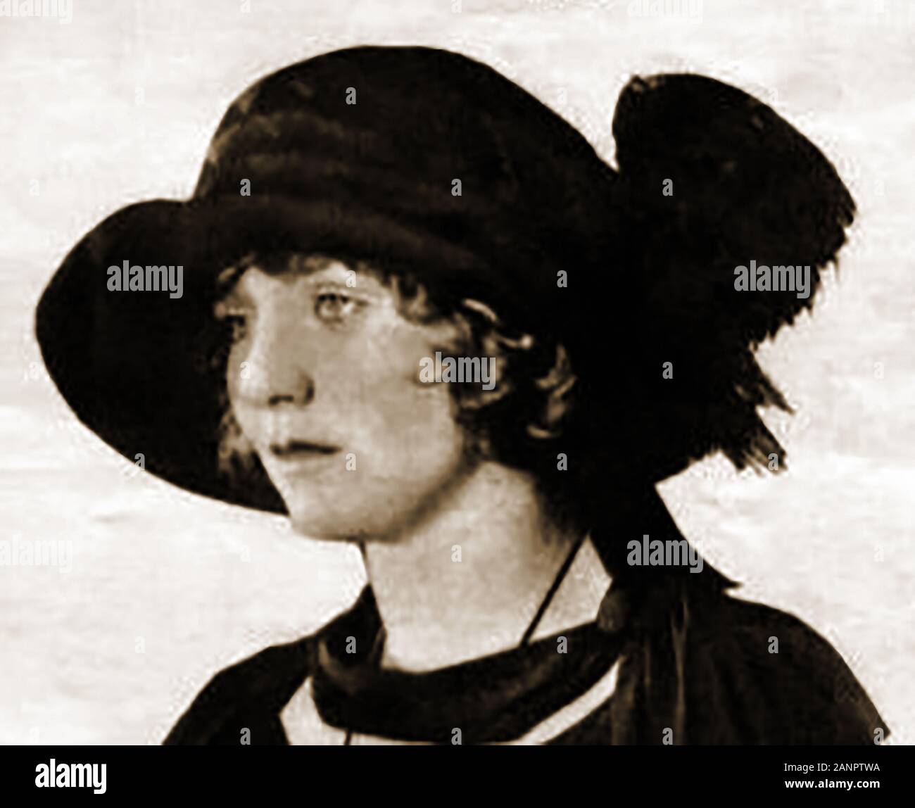 The 1926 murder of Hollywood film director William Tayler- A portrait of Mary Miles Minter, a former child star and teen screen idol who was linked romantically to W D  Tayler,  (born William Cunningham Deane-Tanner  1872 –  1922)  movie director and actor murdered in his home 1922, causing one of Hollywood's greatest scandals. He was  an Anglo-Irish-American director and actor during the silent film era. A mysterious  doctor declared he died of a stomach hemorrhage. A small bullet wound was later found in his back.The  case was never solved despite a large number of witnesses & suspects. Stock Photo