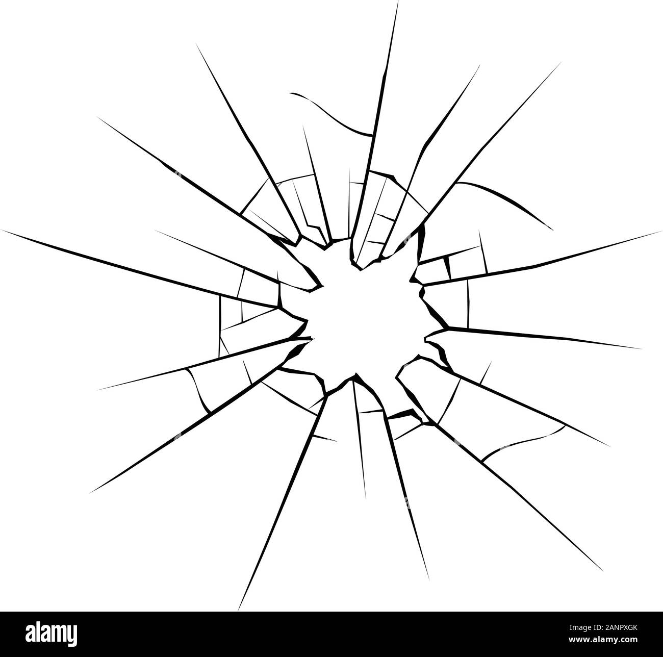 Cracks on glass. Broken crushed glass Vector illustration Stock Vector  Image & Art - Alamy