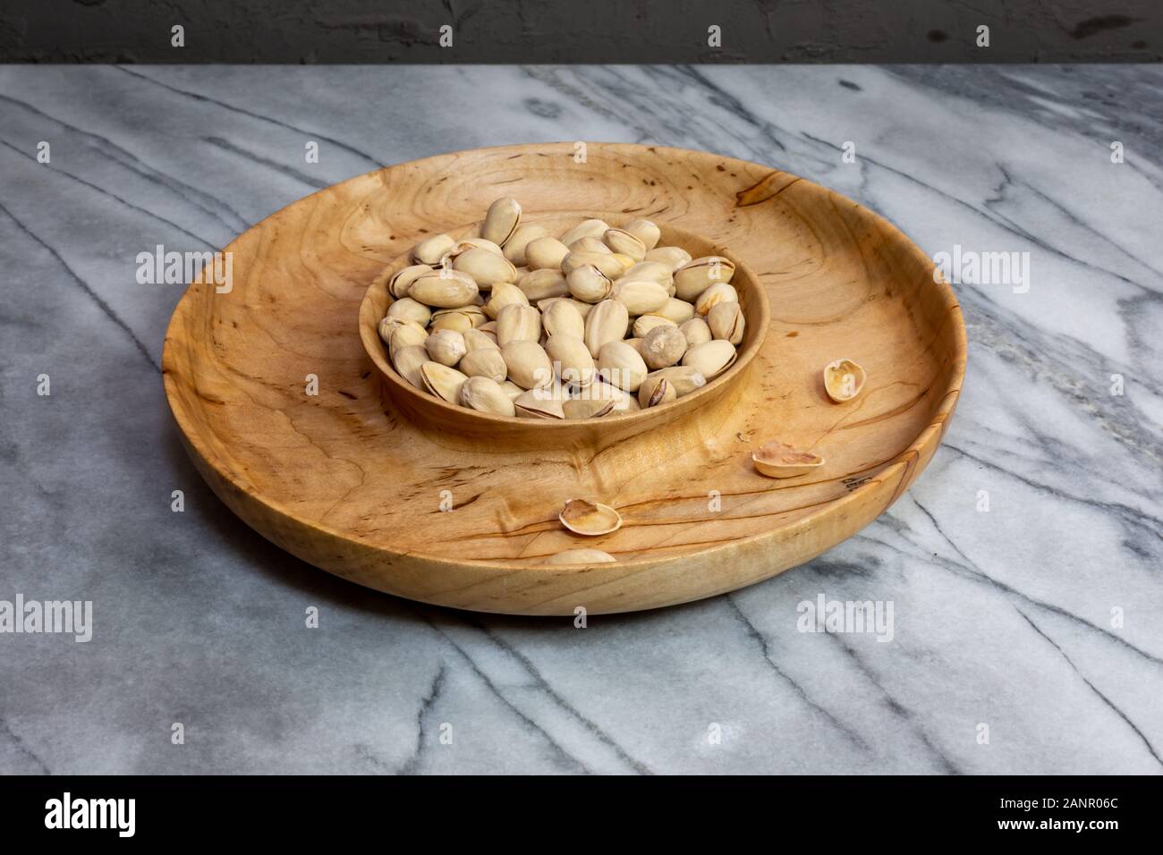 Wormy maple wood nut bowl or serving bowl hand turned kitchen decor