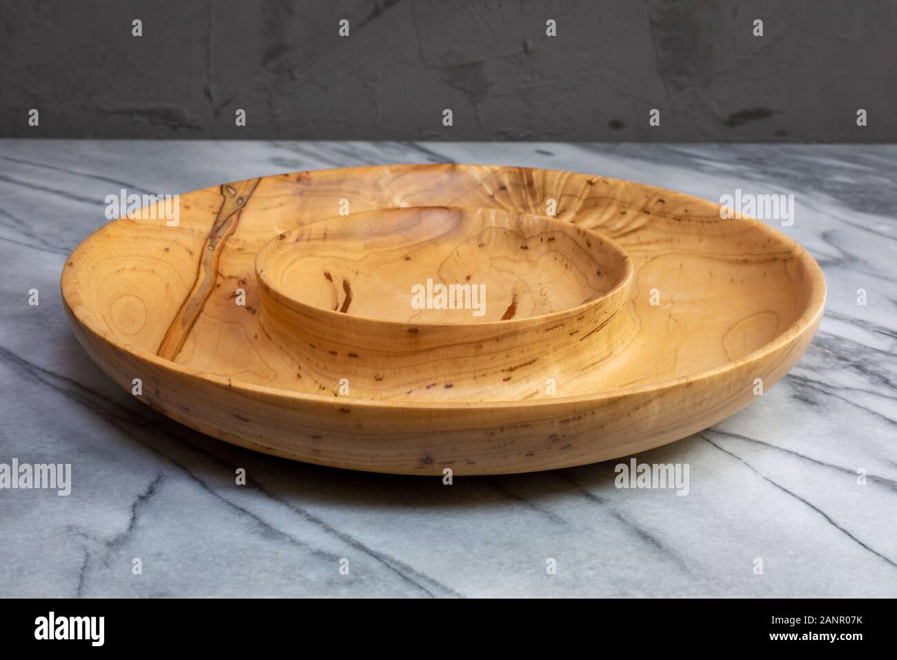 Wormy maple wood nut bowl or serving bowl hand turned kitchen decor