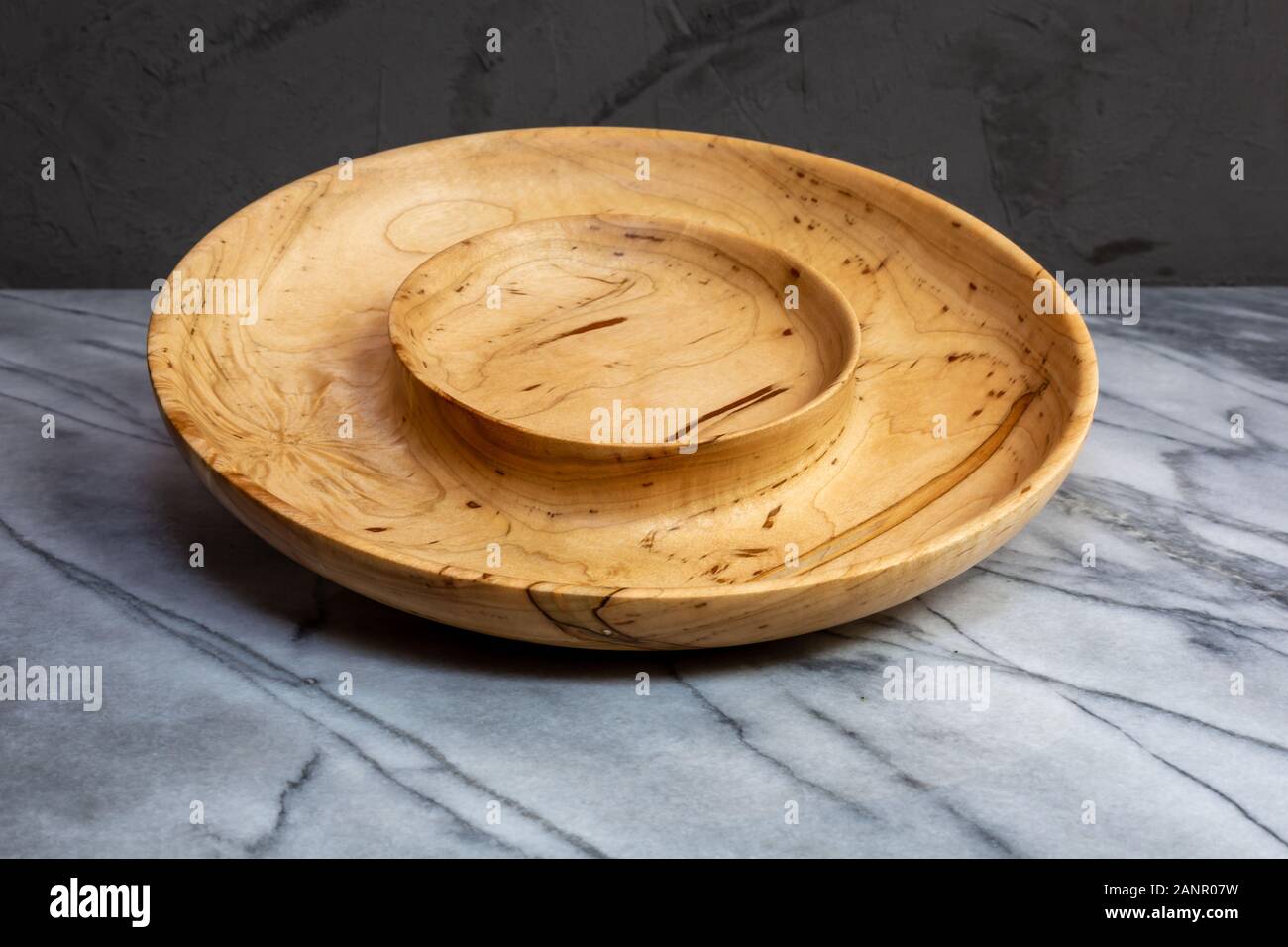 Wormy maple wood nut bowl or serving bowl hand turned kitchen decor