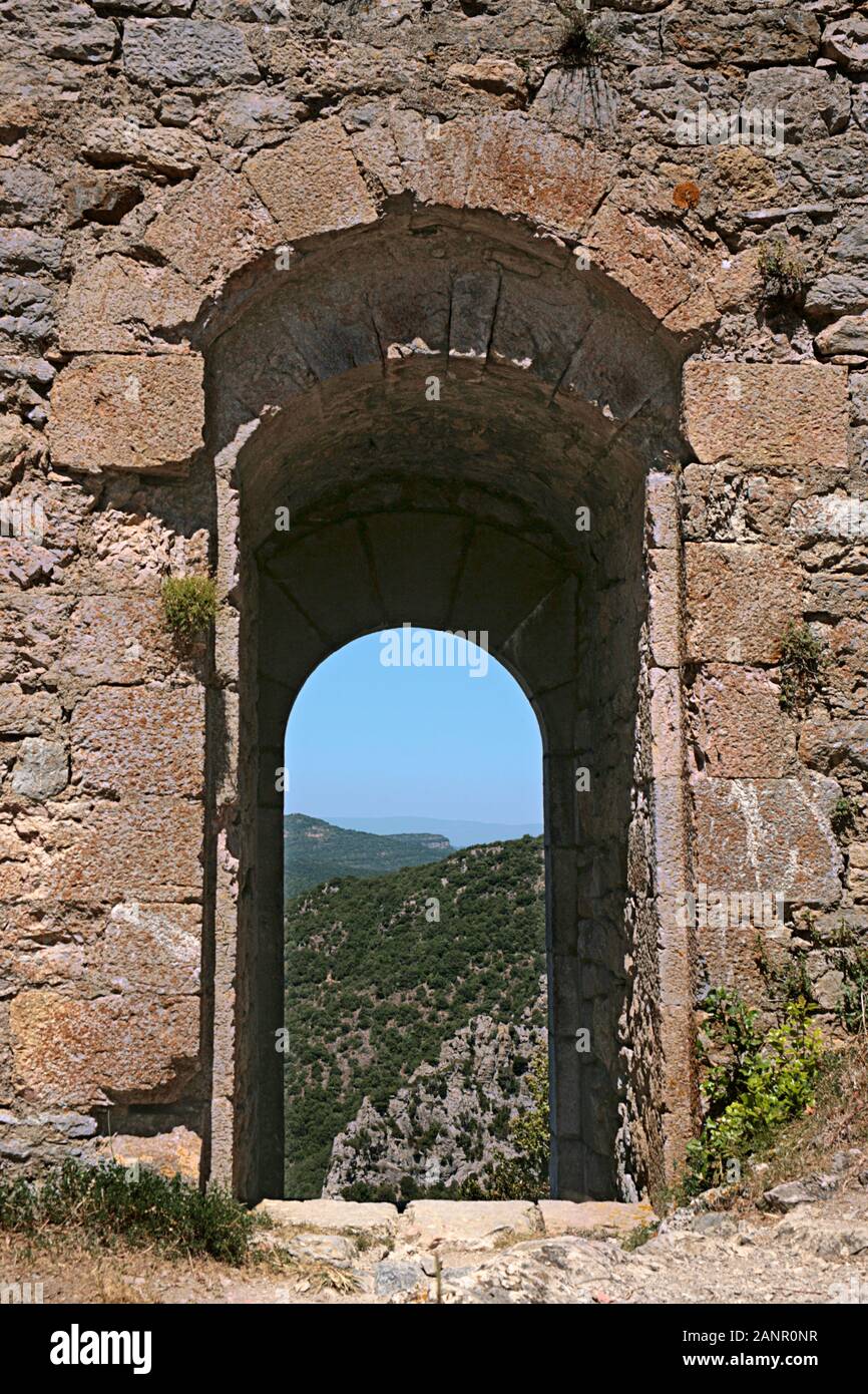 View Through Arched Doorway In Inner Curtain Wall Of Chateau De