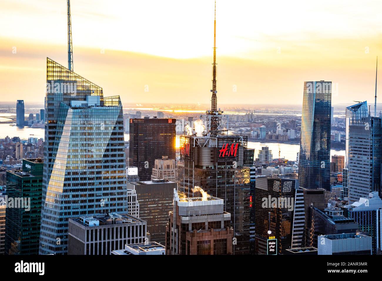 Rockefeller center aerial hi-res stock photography and images - Alamy