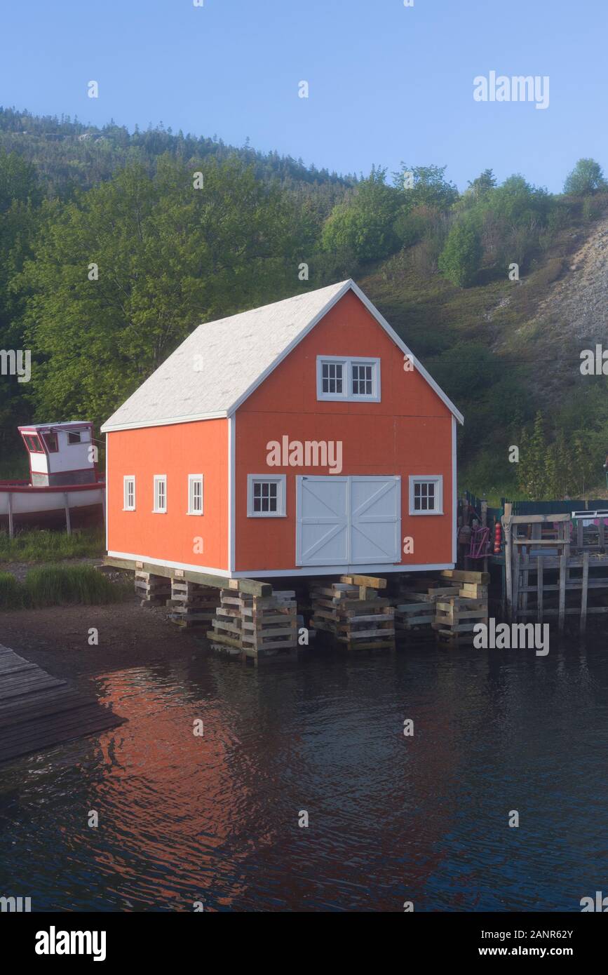 Quidi Vidi neighbourhood in St. John's, Newfoundland and Labrador. The ...