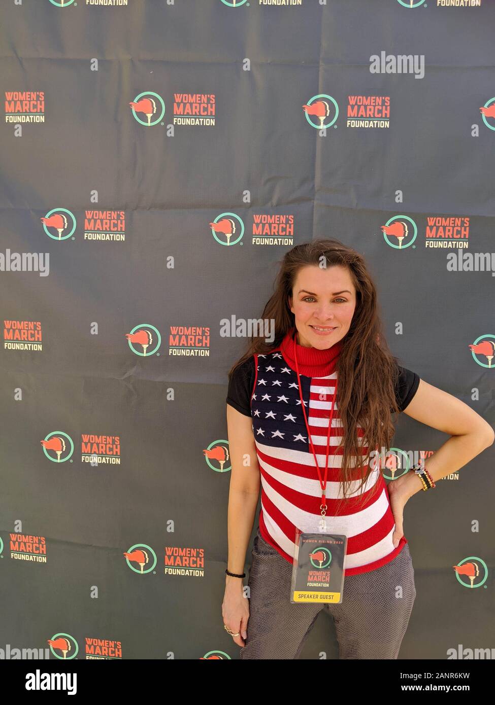 Los Angeles, USA. 18th Jan, 2020. LOS ANGELES, CA - Alicia Arden at the 2020 Women's March in Los Angeles, California on January 18, 2020. Credit: MediaPunch Inc/Alamy Live News Stock Photo