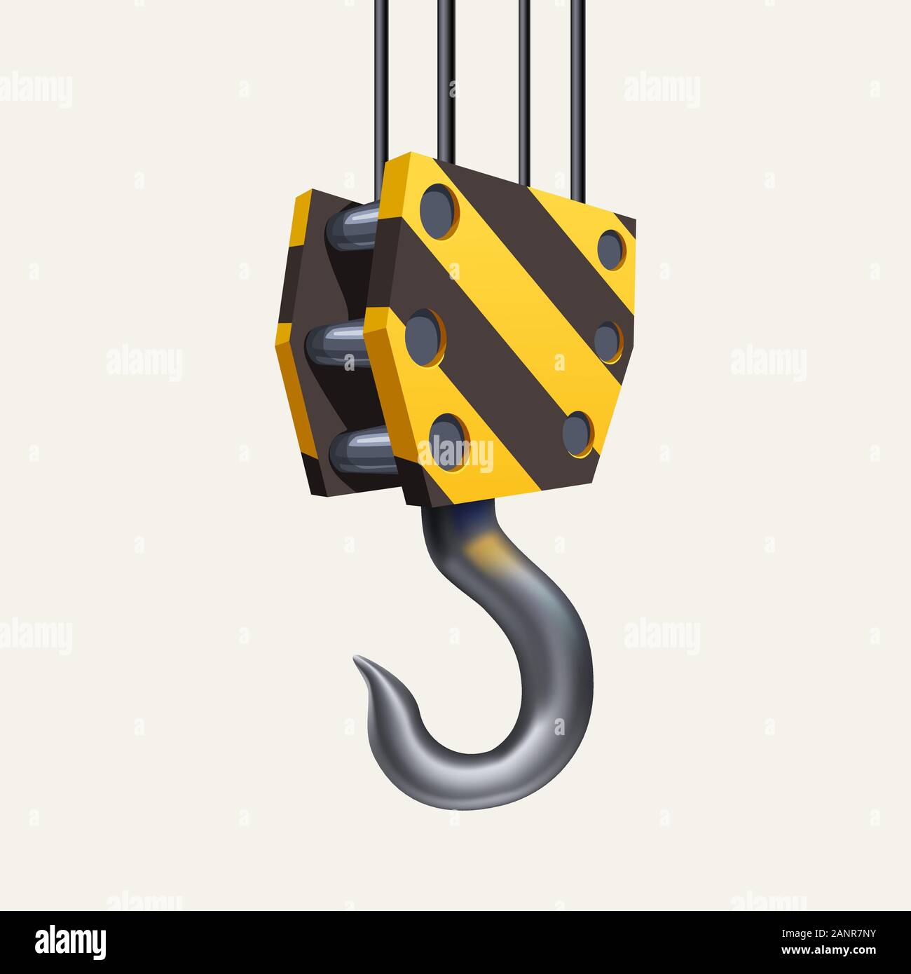 construction hook isolated on white Stock Vector