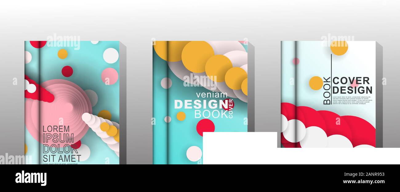 Minimal cover design. circle overlapping and colorful . vector illustration. New texture for