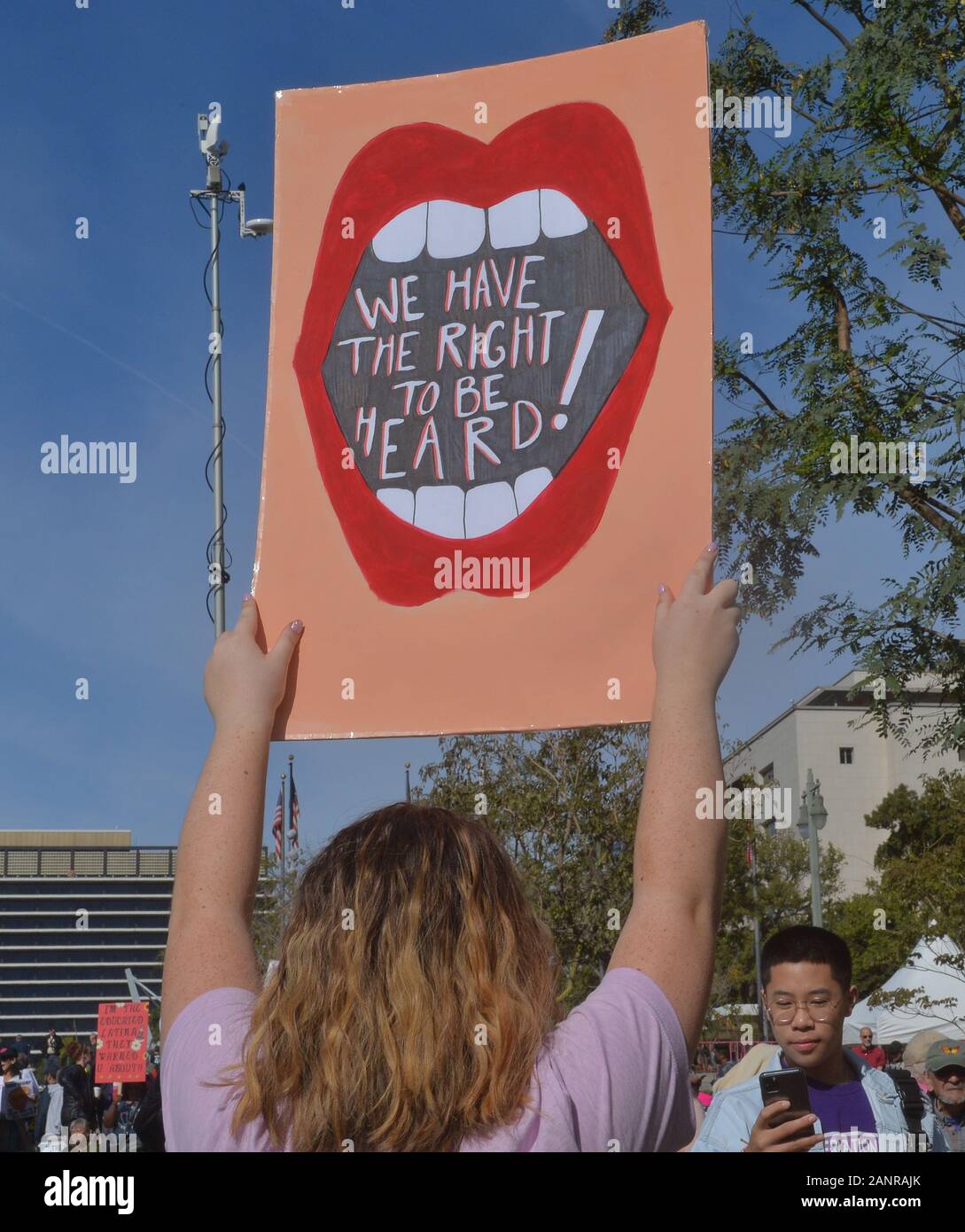 Los Angeles, USA. 18th Jan, 2020. Thousands of women attended the