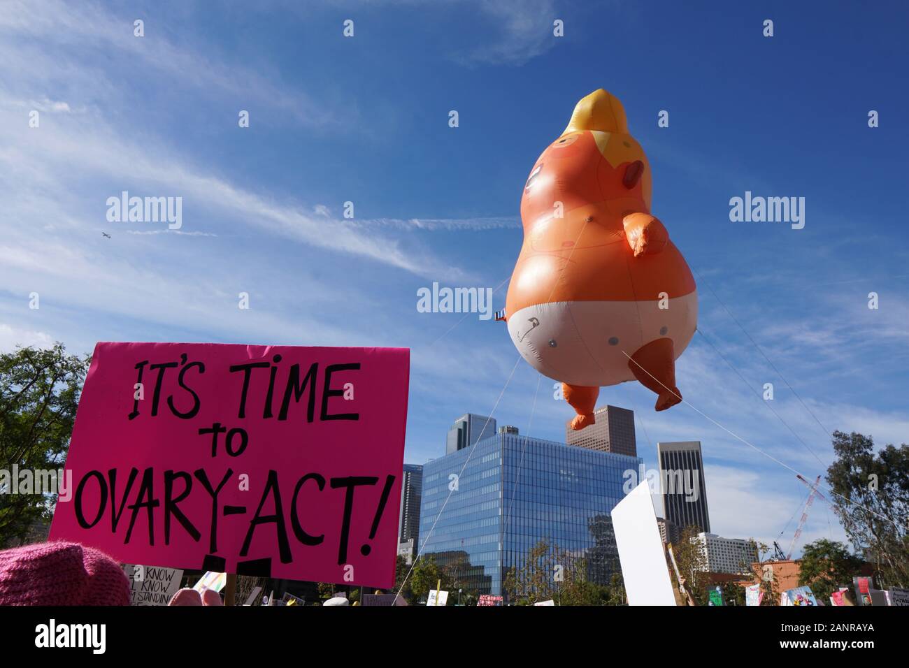 Los Angeles, California USA 18th Jan 2020, Thousand March from Pershing ...