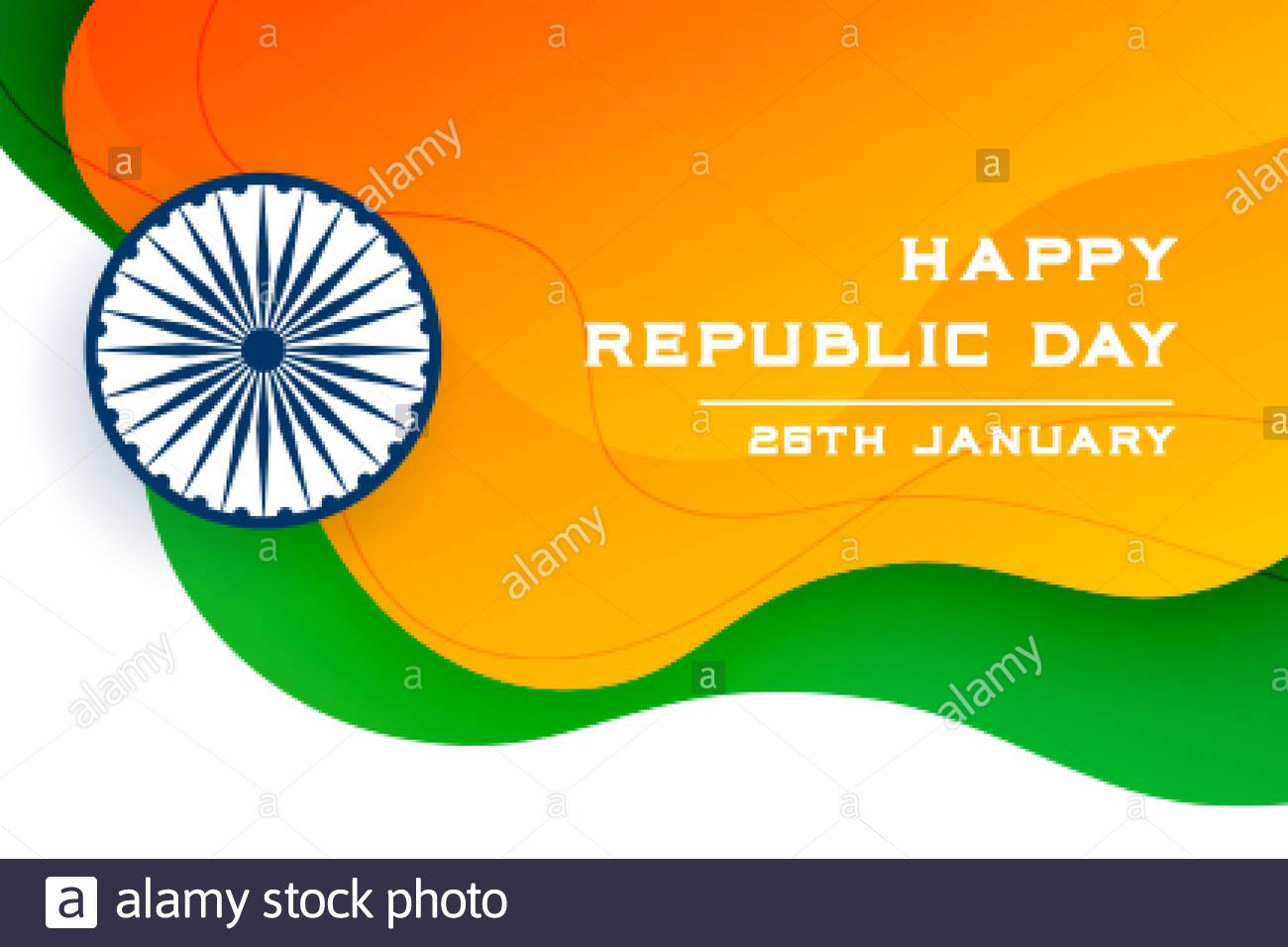 Happy Republic Day Of India Creative Banner Design Stock Vector