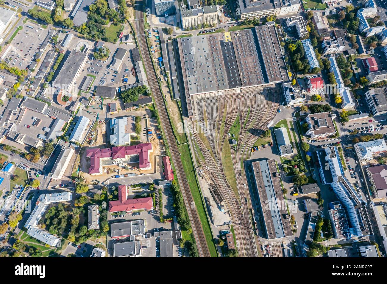 Rail track birds eye view hires stock photography and images Alamy
