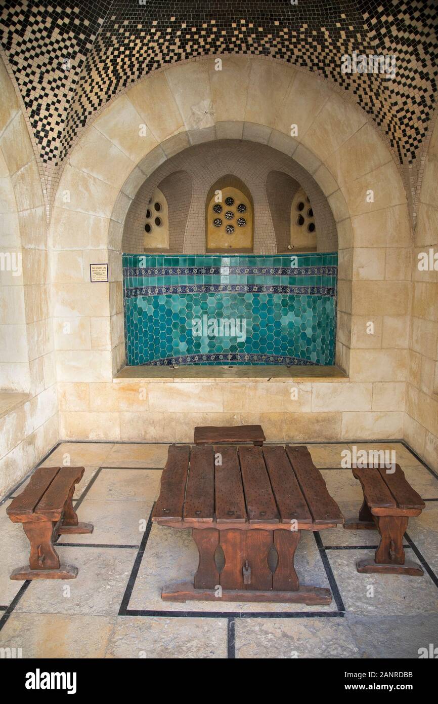 Armenian ceramics room in the Jerusalem House of Quality created about 1925 by David Ohannessian. Stock Photo