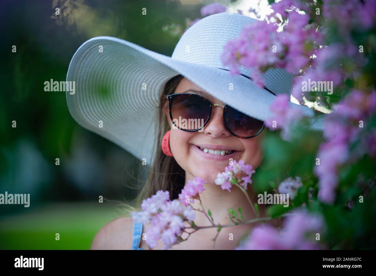 Girl in hat hi-res stock photography and images - Alamy