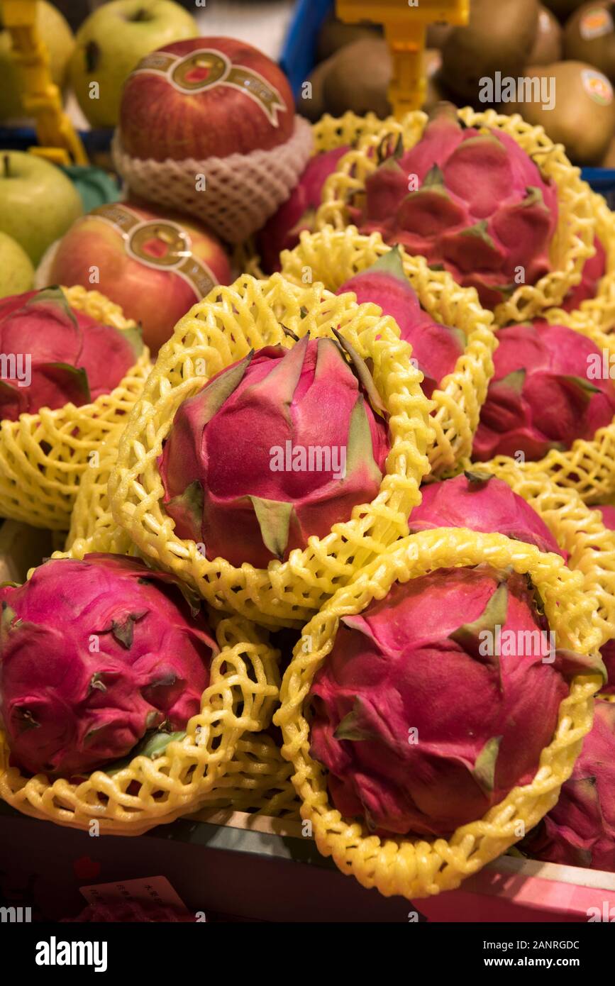 Chinese new year of the Rat 2020, shops selling traditional dragon