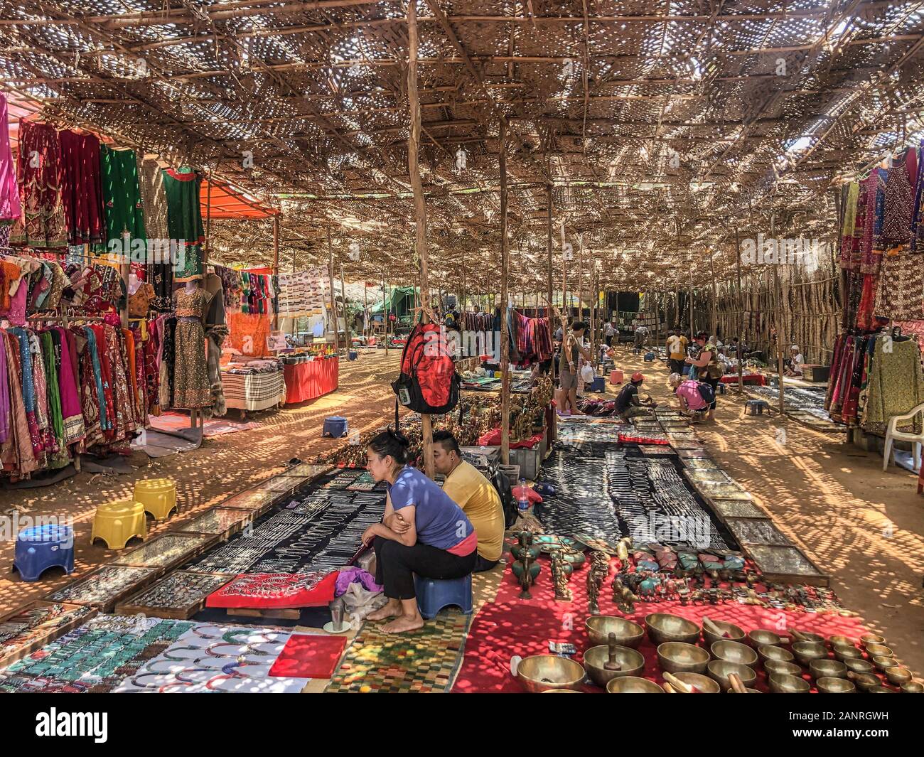 North Goa India Market Stock Photo Alamy