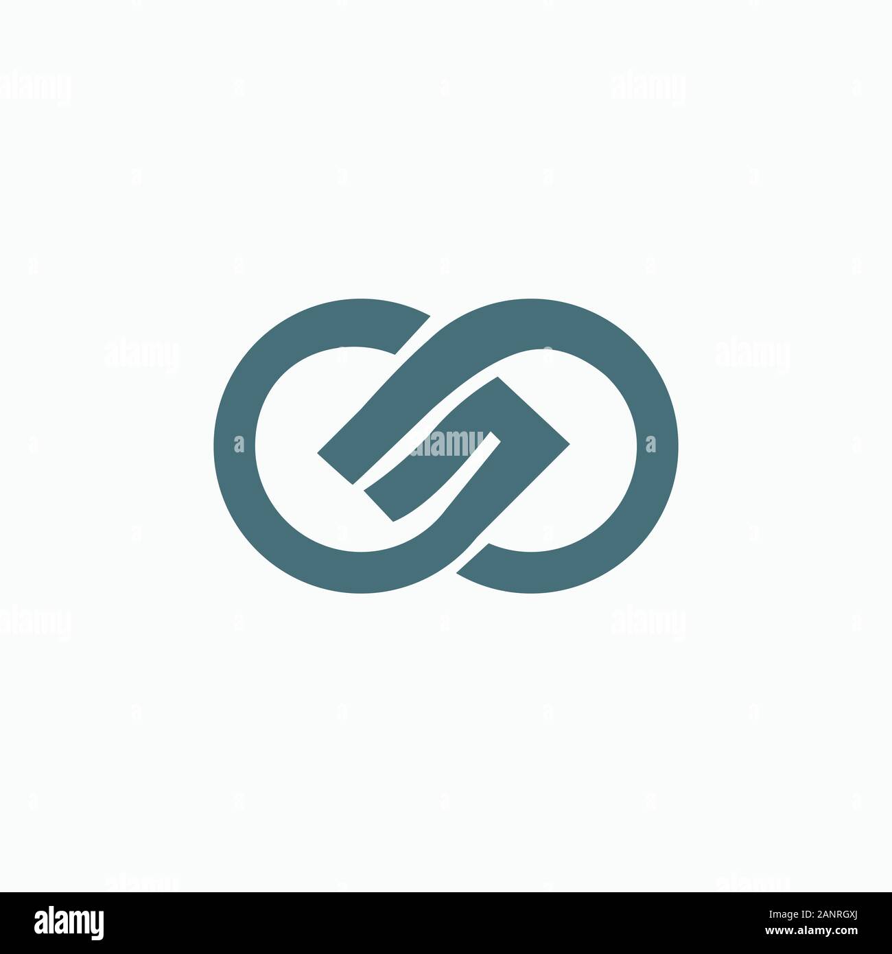 initial letter gc or cg logo vector design Stock Vector