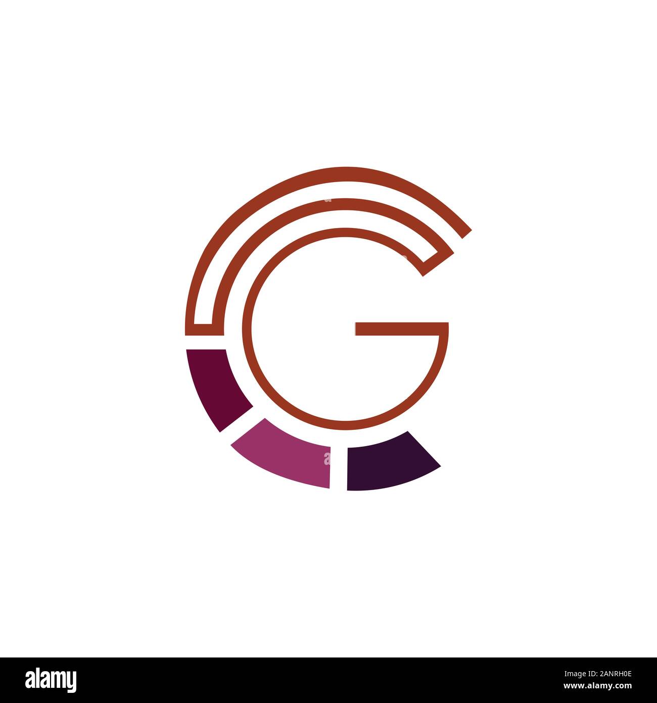 initial letter gc or cg logo vector design Stock Vector