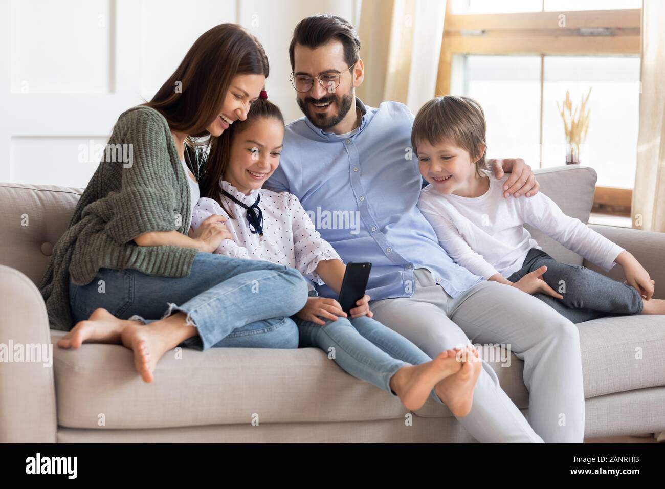 sofa with kids