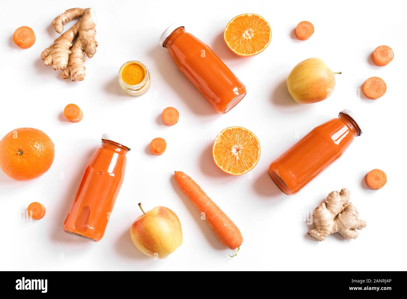 Detox cleanse smoothie drink, orange fruit and vegetable smoothie ...