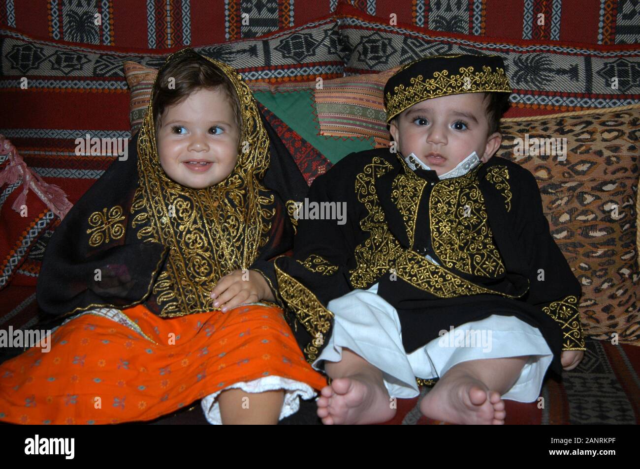 Portrait of kids in Garangao costumes Stock Photo - Alamy