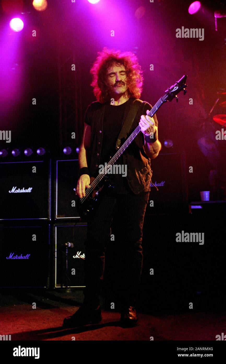 Milan ,Italy 18/09/1995, live concerts of Black Sabbath at the Rolling Stone :Geezer Butler Photo Fabio Diena Stock Photo