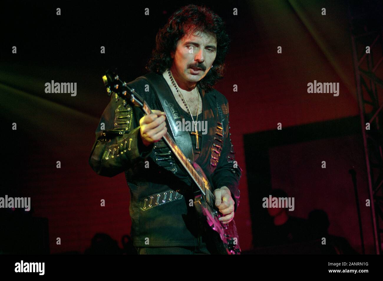 Milan ,Italy 18/09/1995, live concerts of Black Sabbath at the Rolling Stone :Tony Iommi Photo Fabio Diena Stock Photo