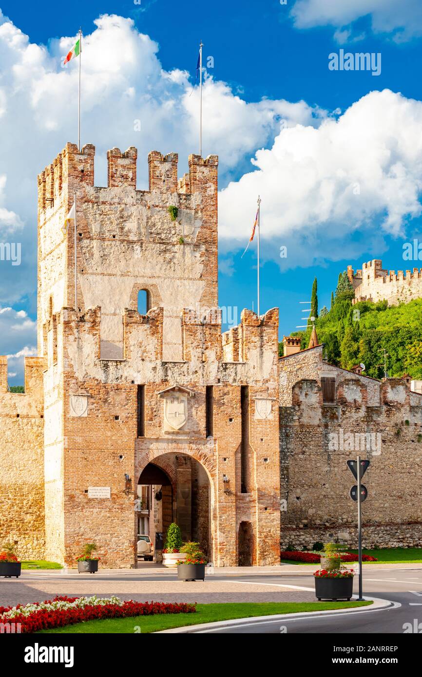 Castle Soave in Veneto, Italy Stock Photo