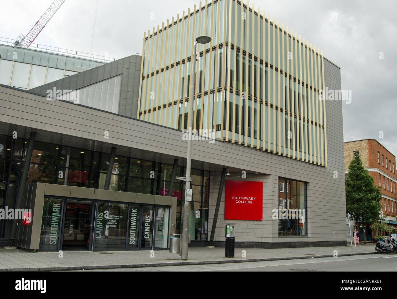 London, UK - July 20, 2019: Main entrance to Southwark College on The Cut in London. Stock Photo