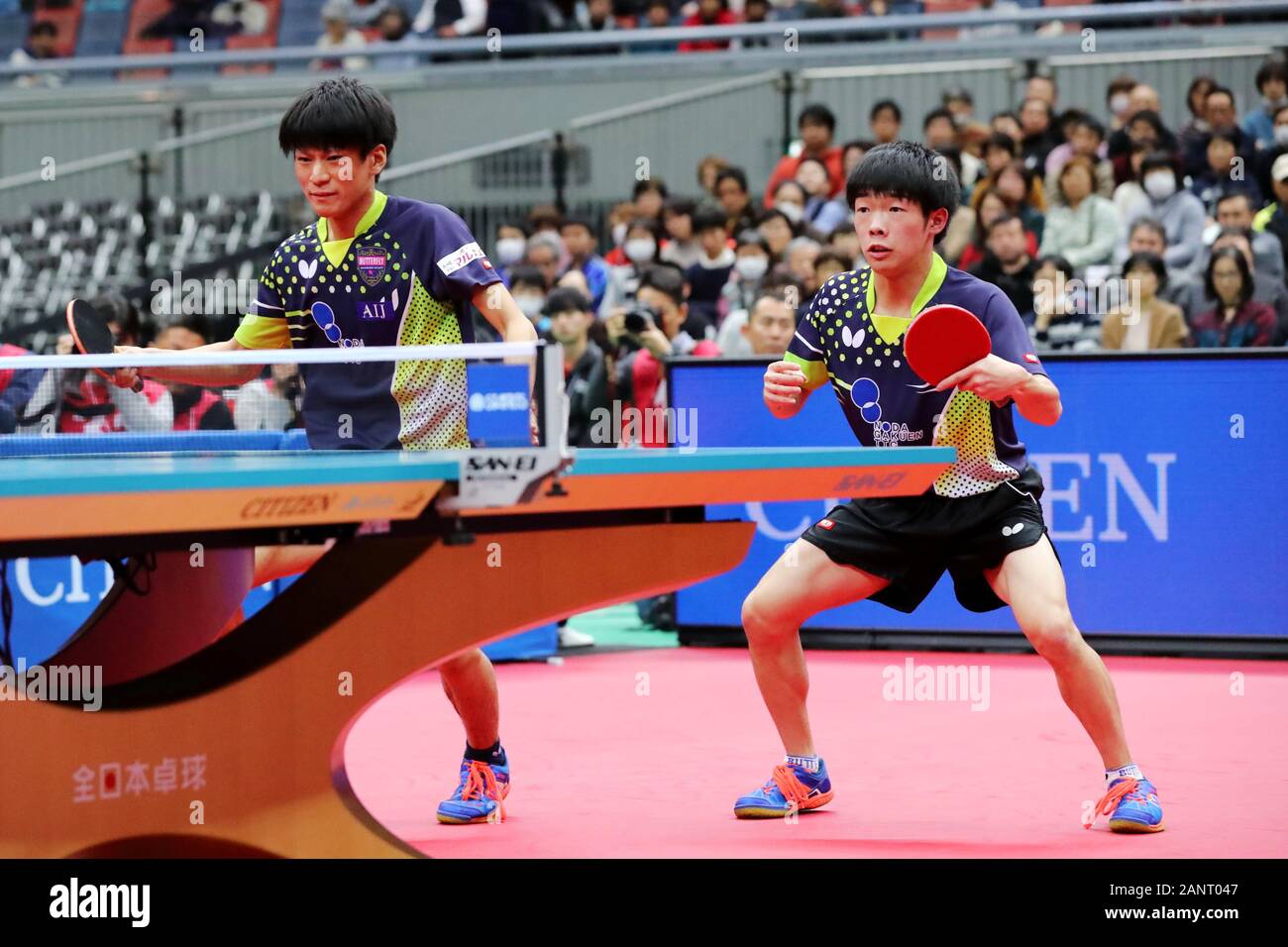 Osaka, Japan. 18th Jan, 2020. 戸上隼輔/Shunsuke Togami & 宮川昌大/Shodai