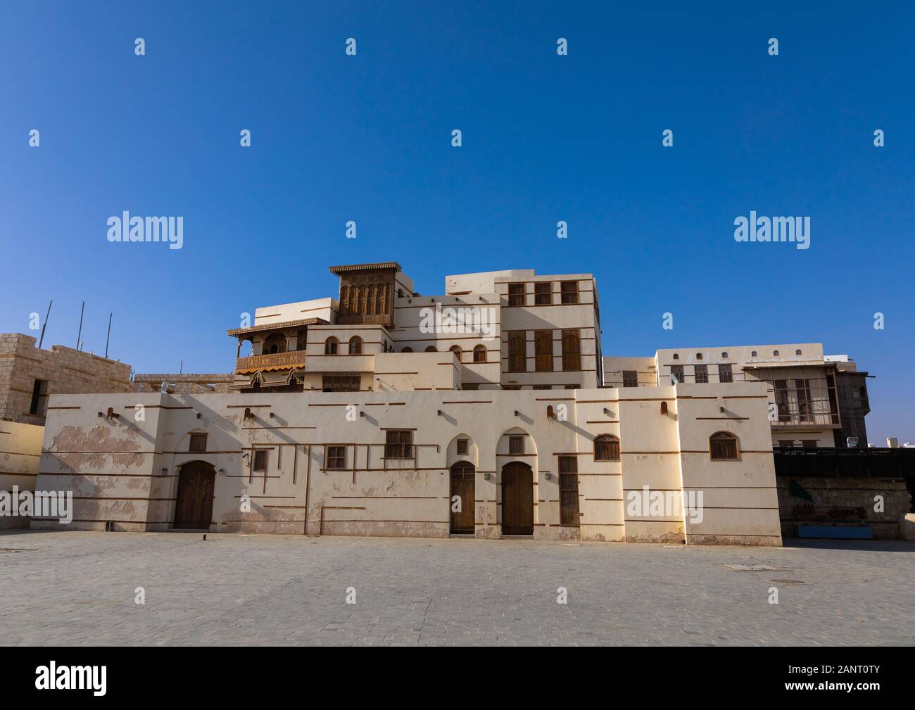 Renovated Historic House With Wooden Mashrabiyas Al Madinah Province Yanbu Saudi Arabia Stock Photo Alamy