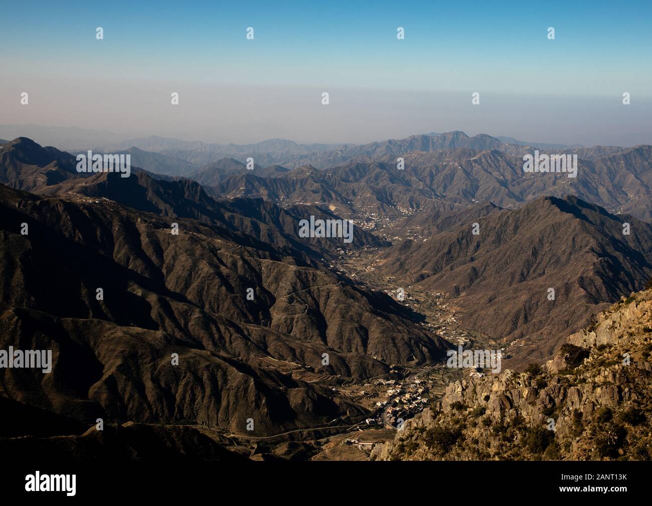 Mountain view, Asir province, Rijal Almaa, Saudi Arabia Stock Photo