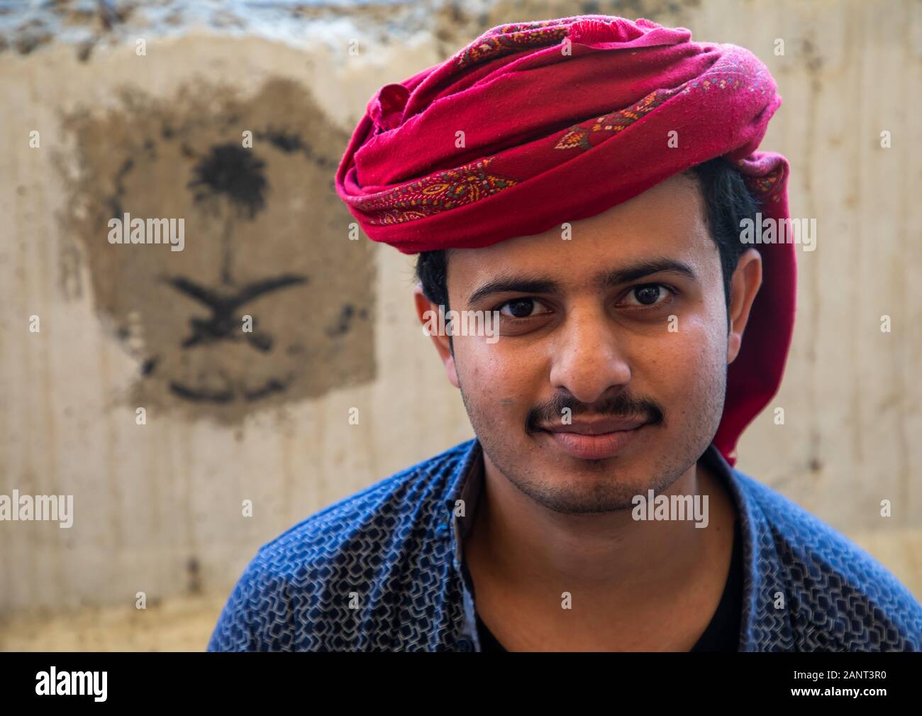 Portrait of a saudi man, Jizan province, Addayer, Saudi Arabia Stock Photo