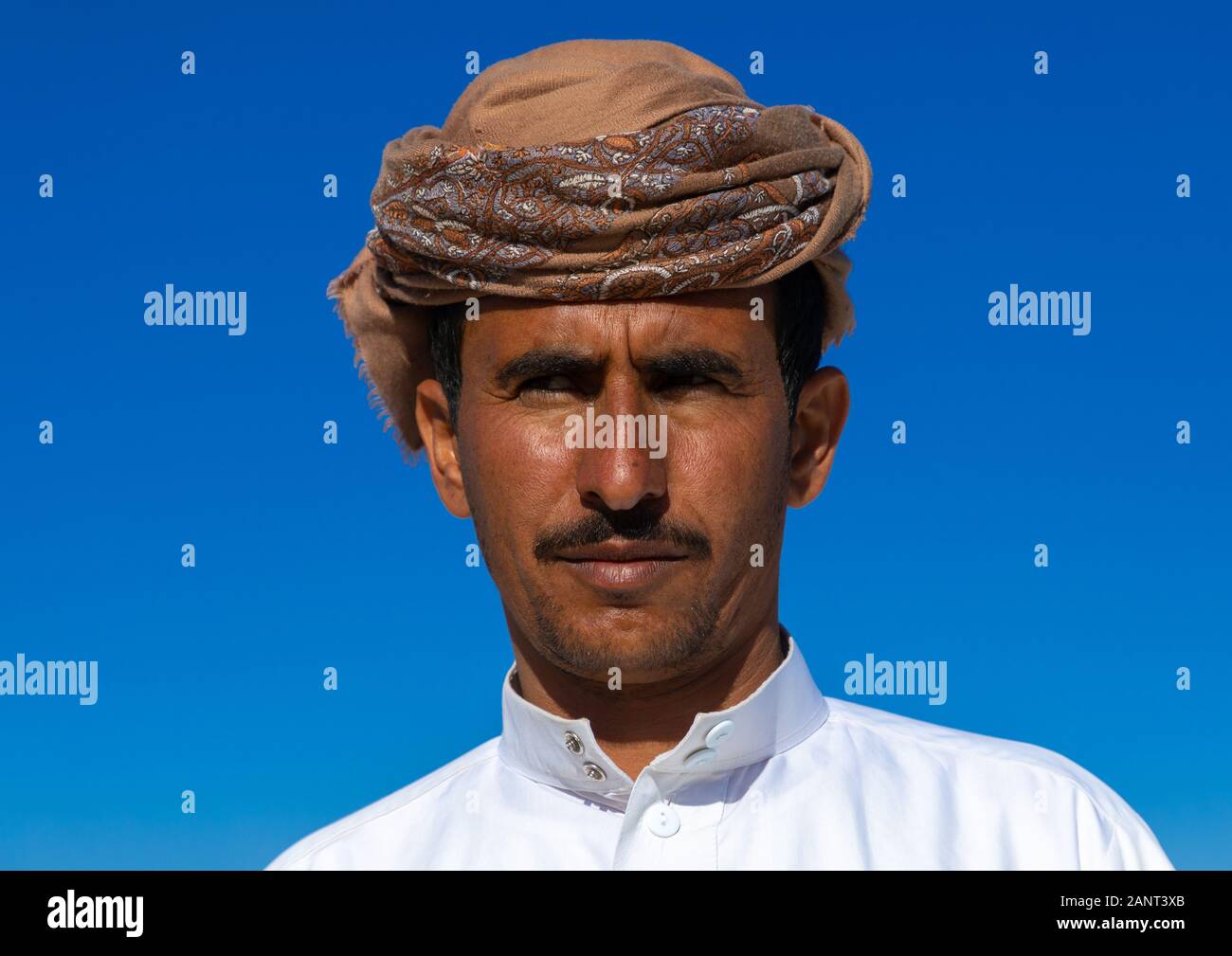 Portrait of a saudi man, Najran Province, Najran, Saudi Arabia Stock Photo