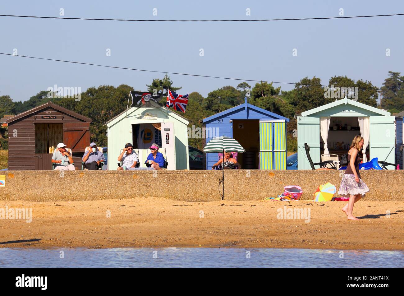 Beach huts at Brightlingsea on the essex coast Stock Photo - Alamy