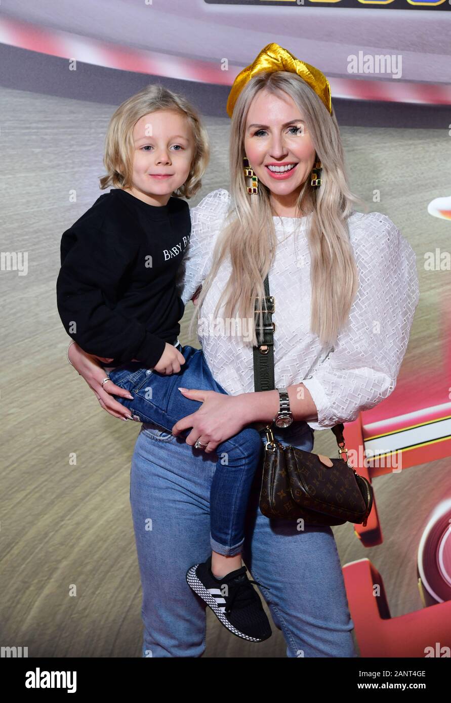 Naomi Isted and Rocco arriving for the Paw Patrol: Ready Race Rescue