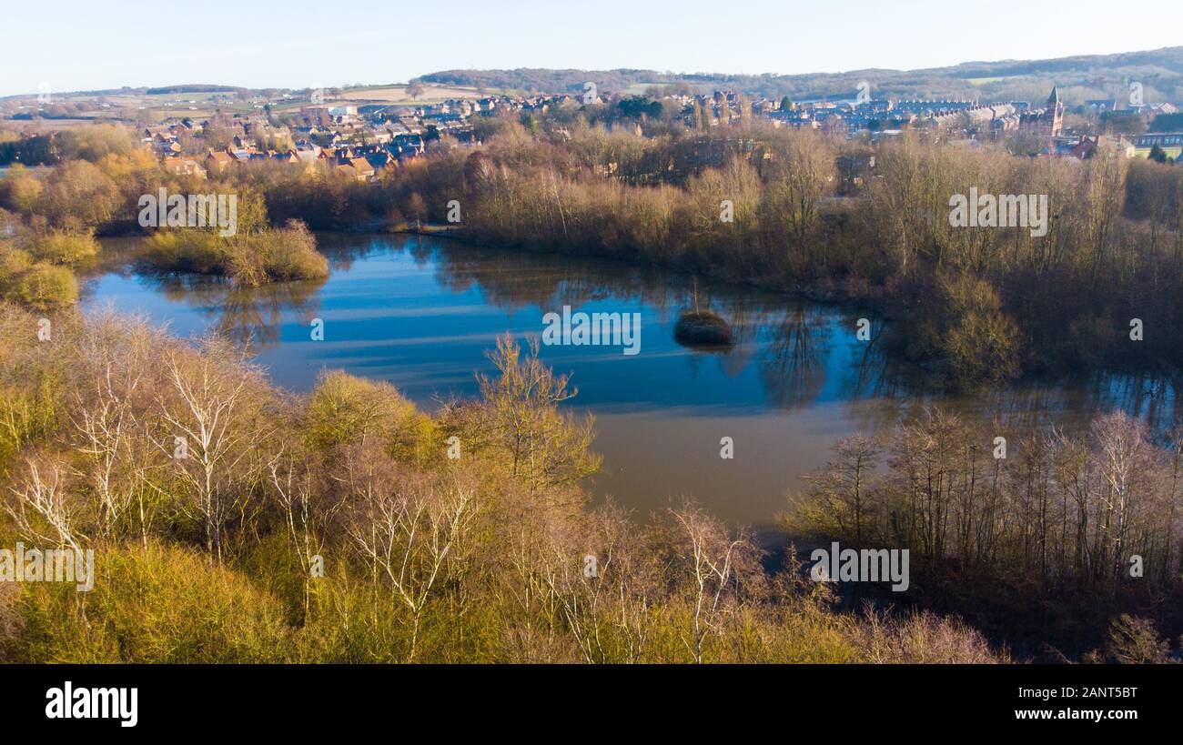 Aerial Photo of Mill Lakes in Nottinghamshire, NG15 Stock Photo Alamy