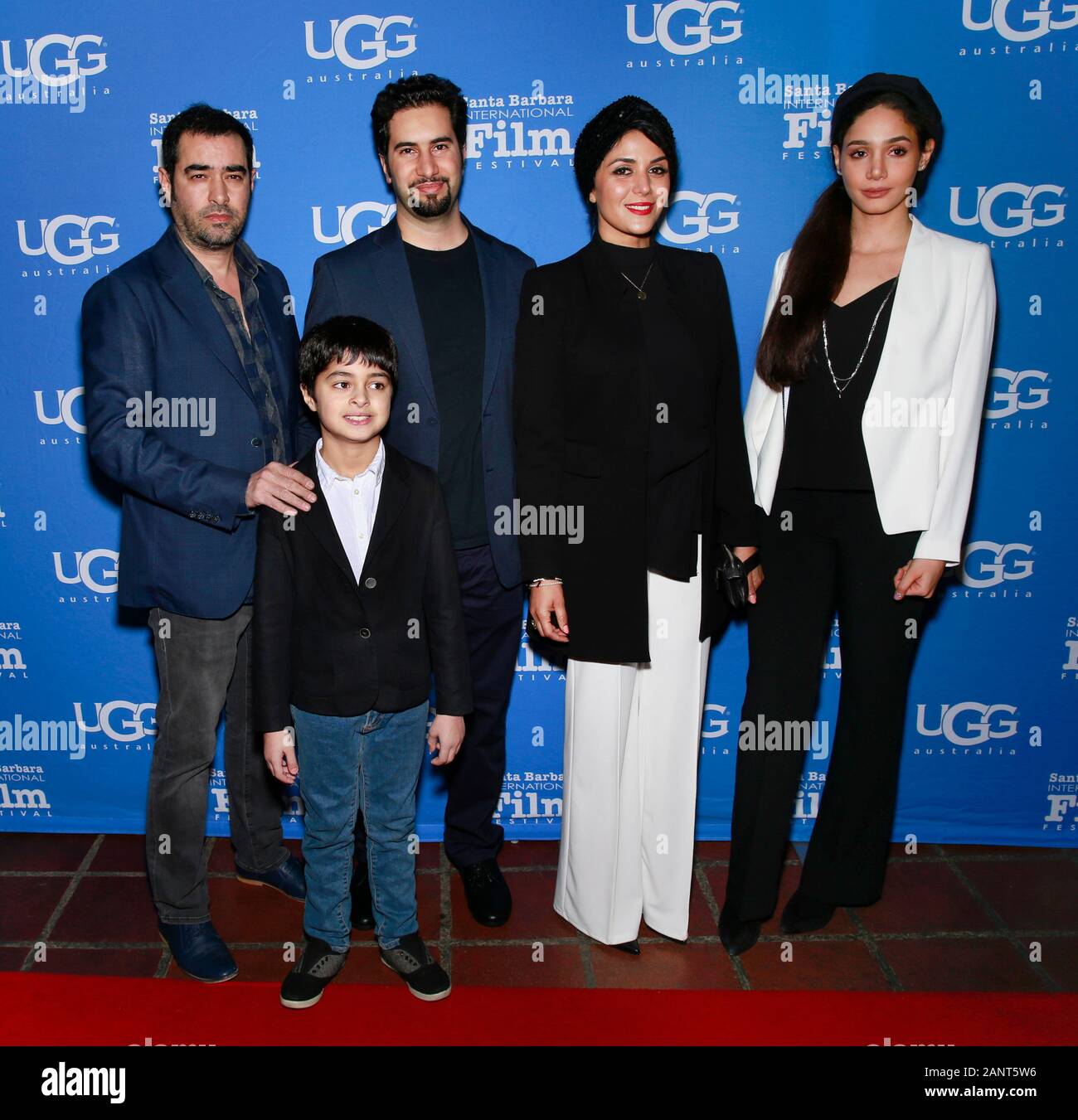 Santa Barbara, CA - Jan 18, 2020: Shahab Hosseini, Niousha Jafarian and Shahab Hosseini attend the 35th Annual Santa Barbara International Film Festiv Stock Photo