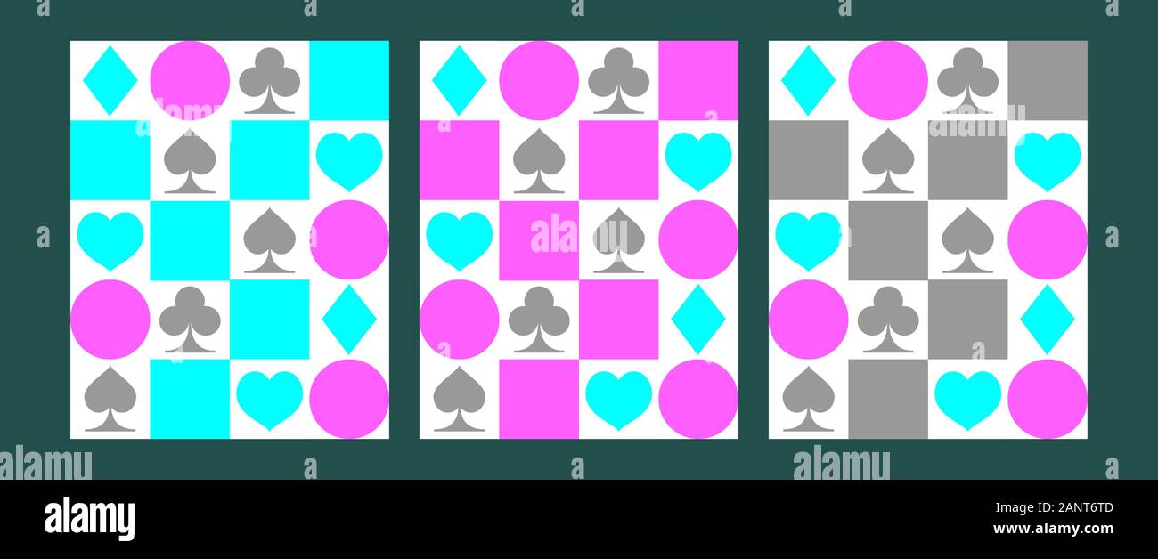 Seamless pattern with suits of playing cards, vector illustration for ...