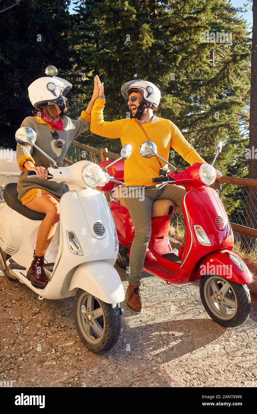 Girl riding vespa scooter hires stock photography and images Alamy