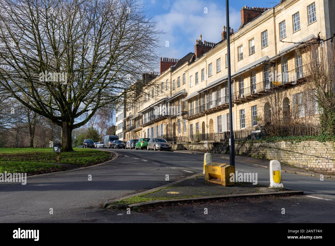 Expensive luxury period terrace houses in Harley Place, Clifton Down