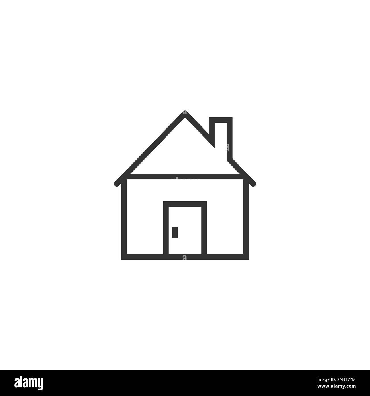 Building icon in flat style. Home vector illustration on white isolated ...